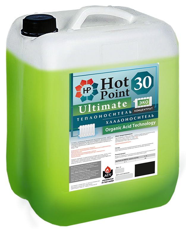 Комплектующие для систем отопления Теплоноситель “HotPoint30 Ultimate ECO” (пропиленгликоль, канистра 20 кг)